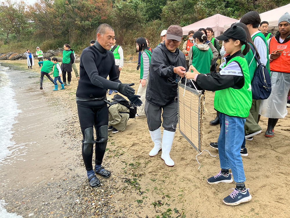 アマモの作付け準備とマットの作成